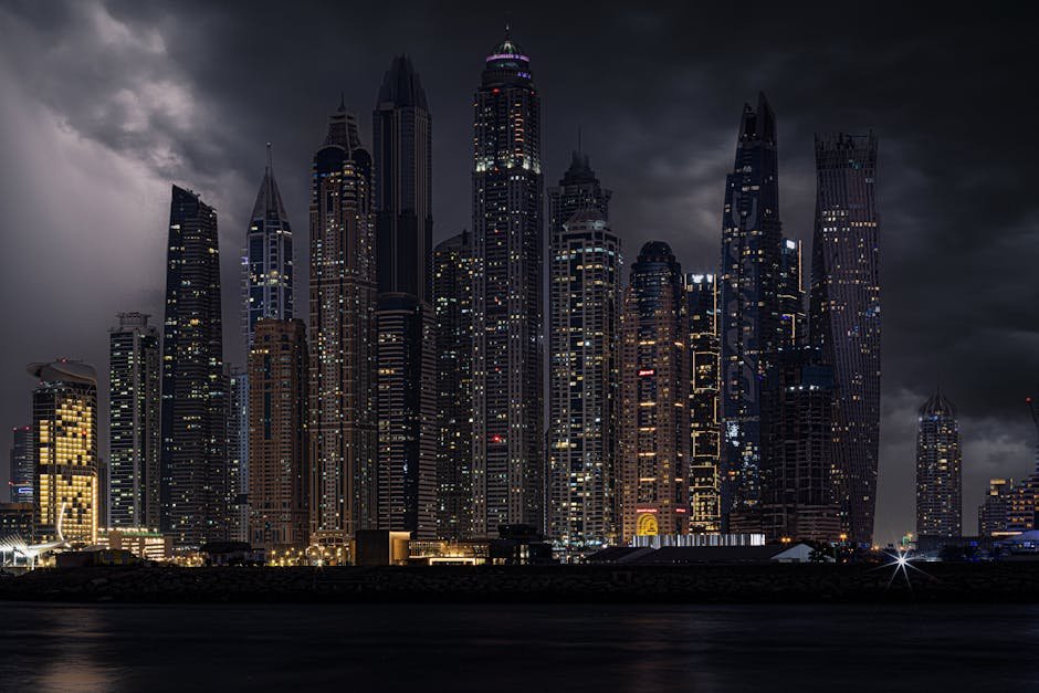 City Architecture - Majestic skyscrapers of Dubai's skyline brillian #12909951