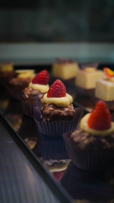 Food Aesthetics - Tempting chocolate desserts with strawberry topp #13918183