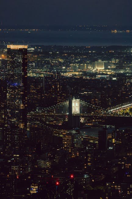 City Architecture - A stunning nighttime view of the illuminated New #29102410