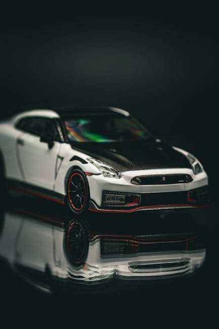 Luxury Cars - Close-up of a white sports car with a carbon fib #35827694